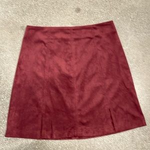Faux Suede Mini Skirt